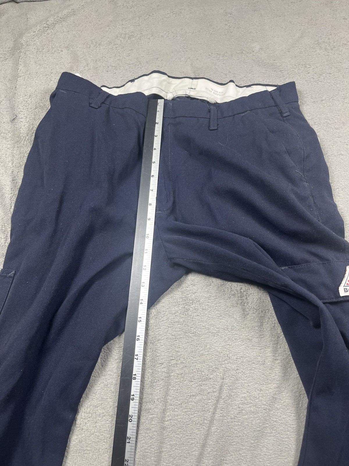 Bulwark FR Cargo Pants Mens 38 Navy Blue Flame Resistant NFPA 2112 Workwear