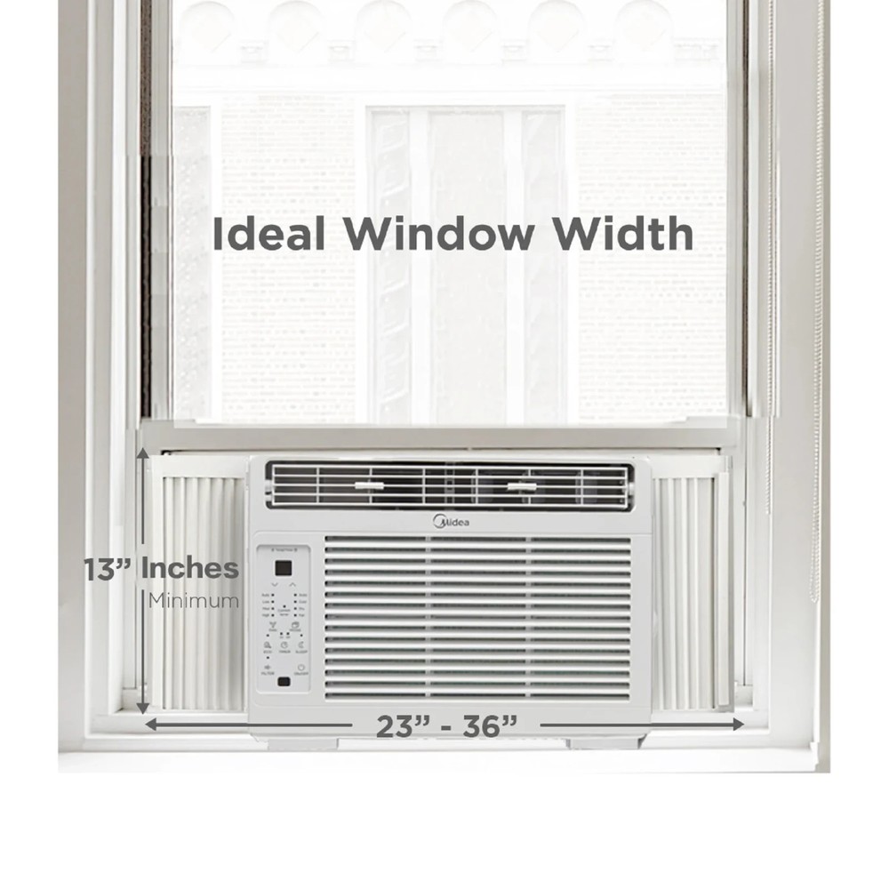 Midea 5,000 BTU Window Air Conditioner, Remote, Programmable Timer, White
