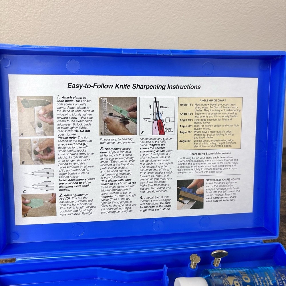 Gatco Edgemate Professional Knife Sharpening System Blue Case