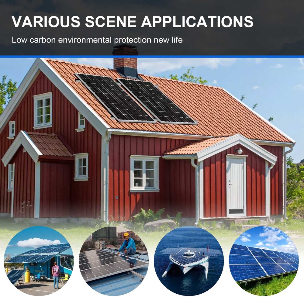 200 Watts Monocrystalline 200W 12V Solar Panel High Efficiency Mono Module 9BB