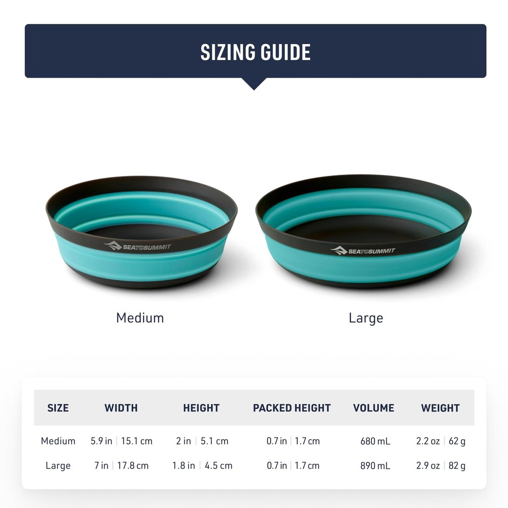 Collapsible Camping Bowls Medium 23Oz Lightweight Durable Backpacking Dishware