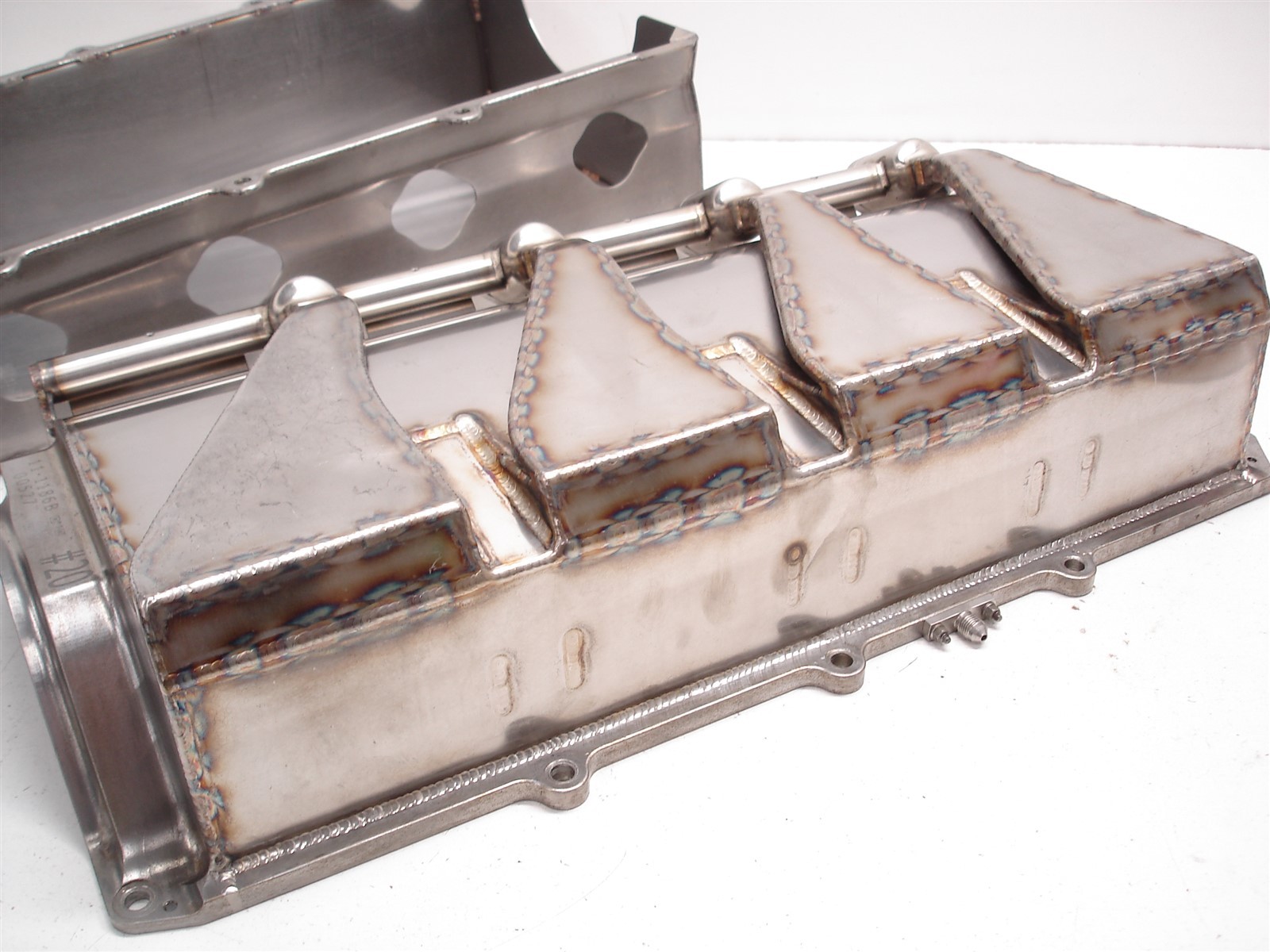 NASCAR ECR ENGINES SEGMENTED BILLET DIVIDER GM R07 R07.2 DRY SUMP OIL PAN /SHELL