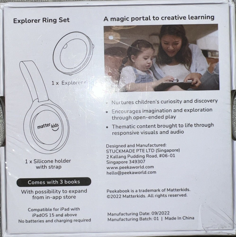 Peek A Book Explorer Ring Set Yellow New Sealed Interactive Learning