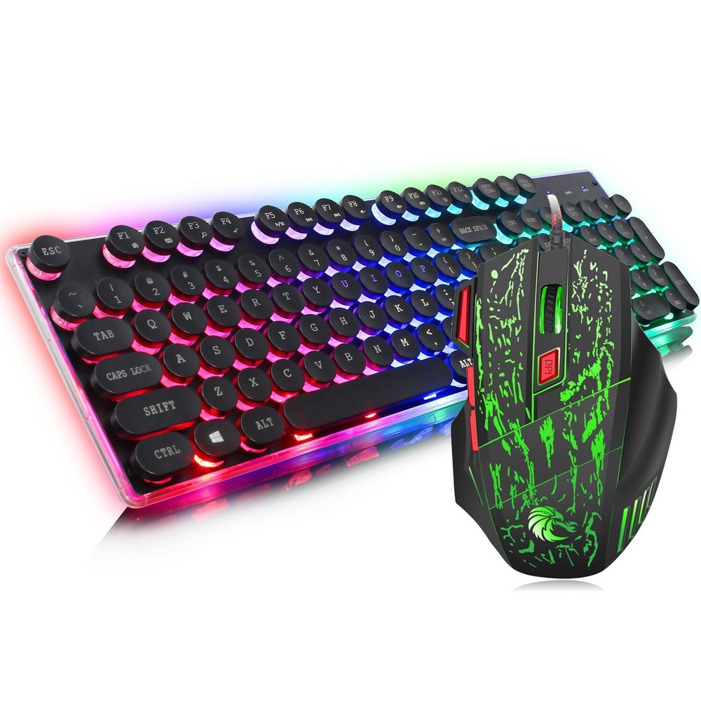 X2 Computer Set Video Game Gaming PC Keyboard Keypad Console LED PI Mouse Bundle