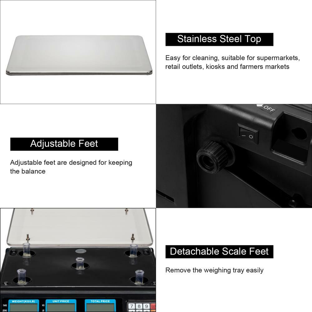 88 lb 40 kg Digital Postal Scale Computing Produce Electronic Counting Weigh