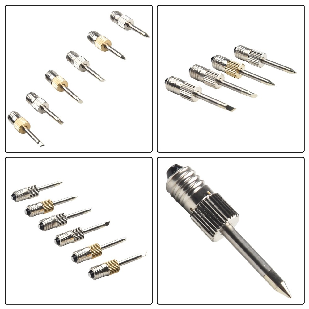 6pcs Replacement Soldering Iron Tips E10 Interface Electric Soldering/Needle Tip