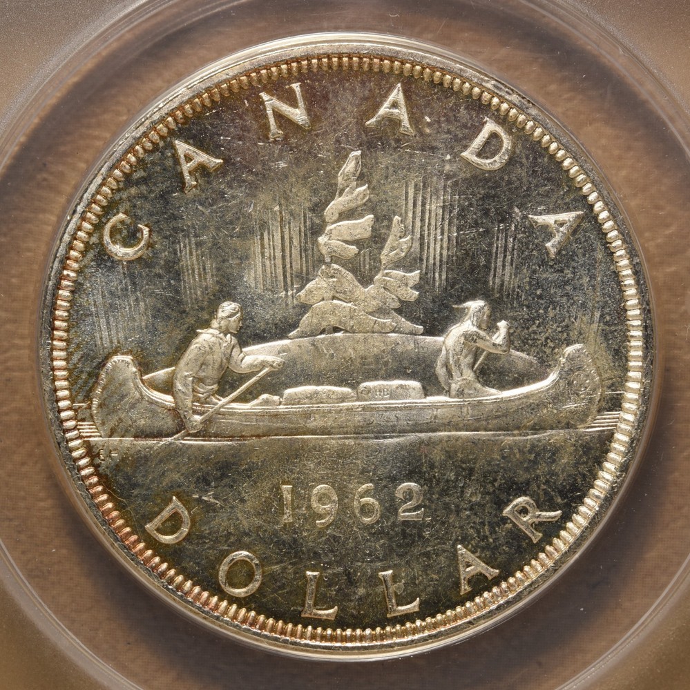1962 Canada Silver Dollar ANACS MS62