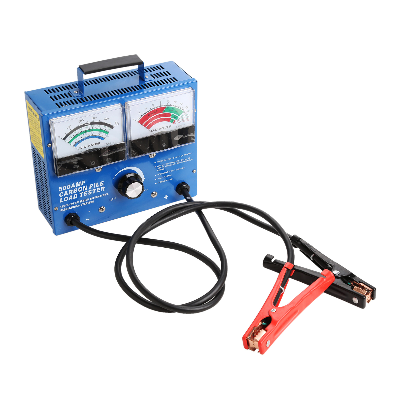 Carbon Pile Load Tester Alternator Test Tool 6-12 Volt Battery Regulator 500 Amp