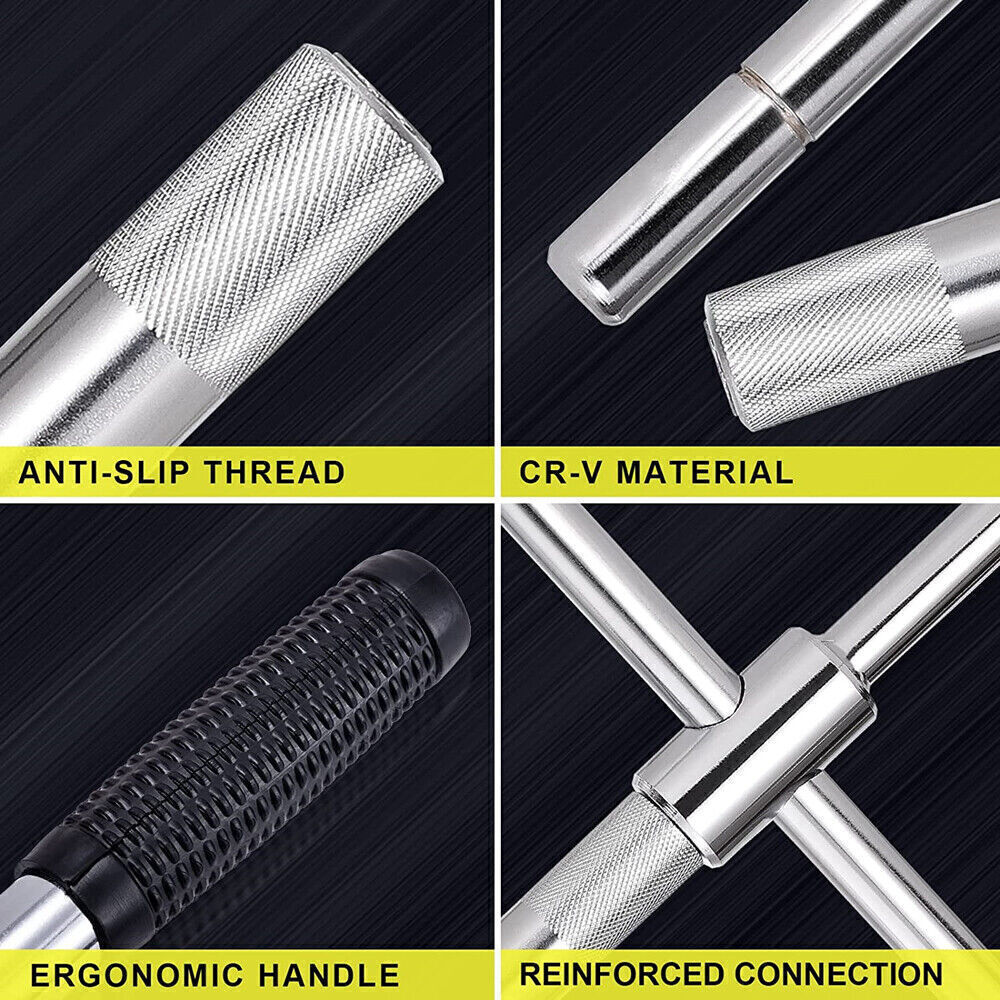 New Universal 23" Extended Lug Wrench 4 Way Tire Iron Nut Wrench Set W/Socket US