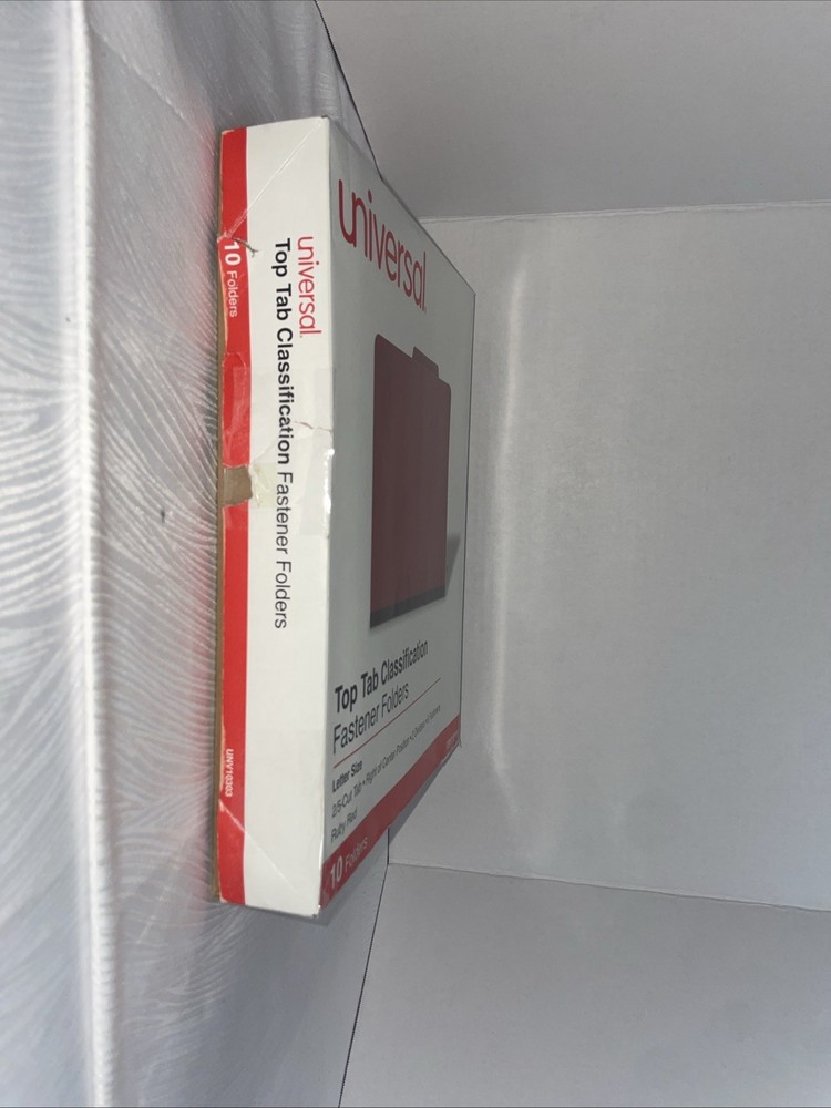 Universal 10303 6 Sec Classification Folders - Letter, Ruby Red (10/Box)