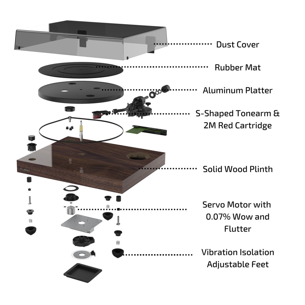 Fluance RT83 Reference Turntable with Record Weight and Vinyl Cleaning Kit