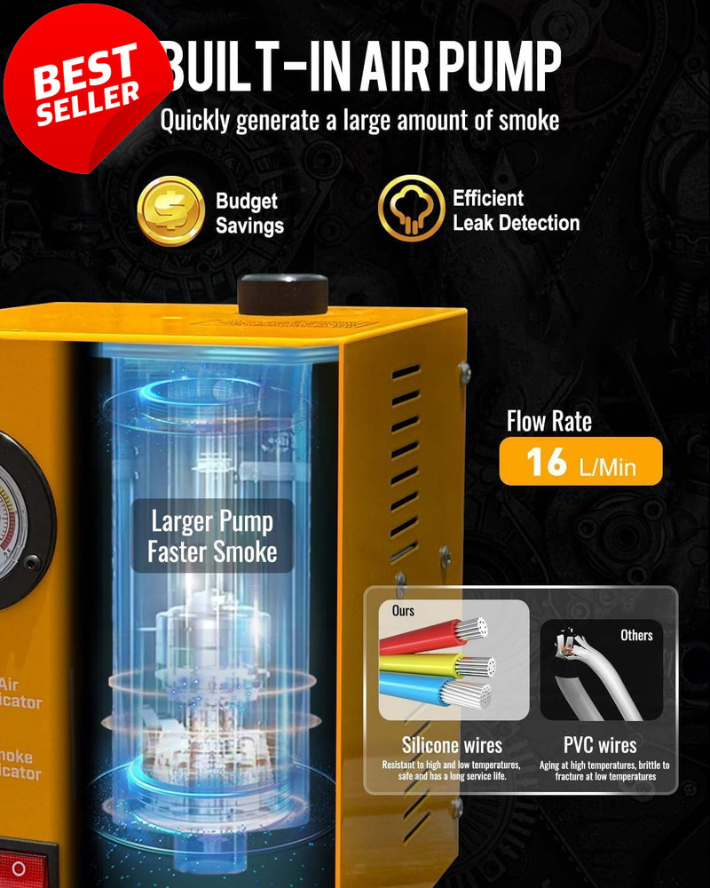 Automotive Smoke Leak Detector Built-In Compressor EVAP Tool - US