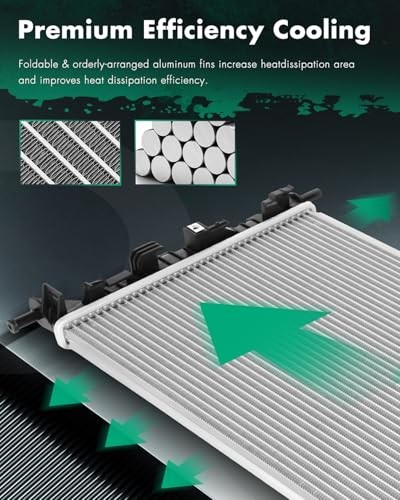 Engine Cooling Radiator Assembly Compatible with Dodge Dakota 2000-2004,