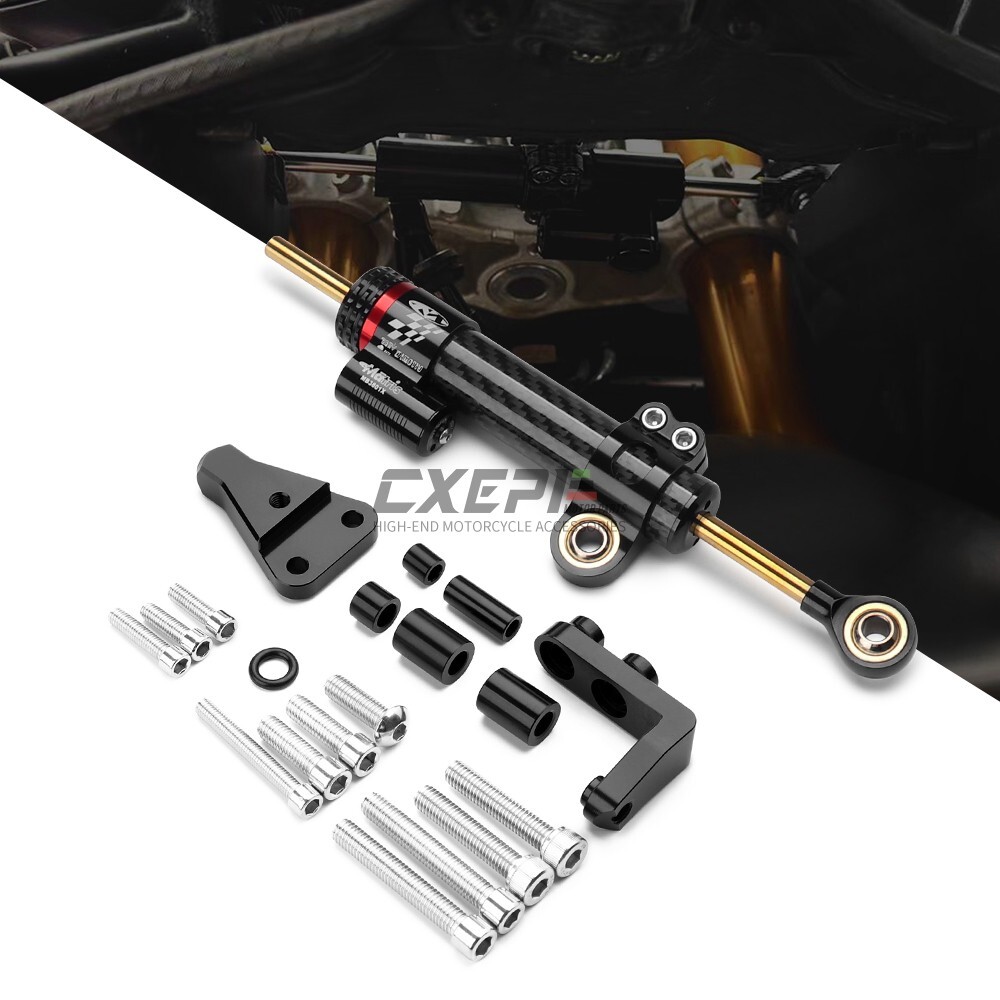 Short Carbon Fiber Steering Damper Bracket For Aprilia RS660 2021 2022 2023