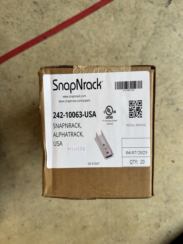 SnapNrack Alphatrack 242-10063-USA