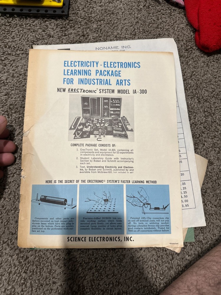 Science Electronics ERECTRONIC System BE-8 Comprehensive Transistor Lab Set 1963