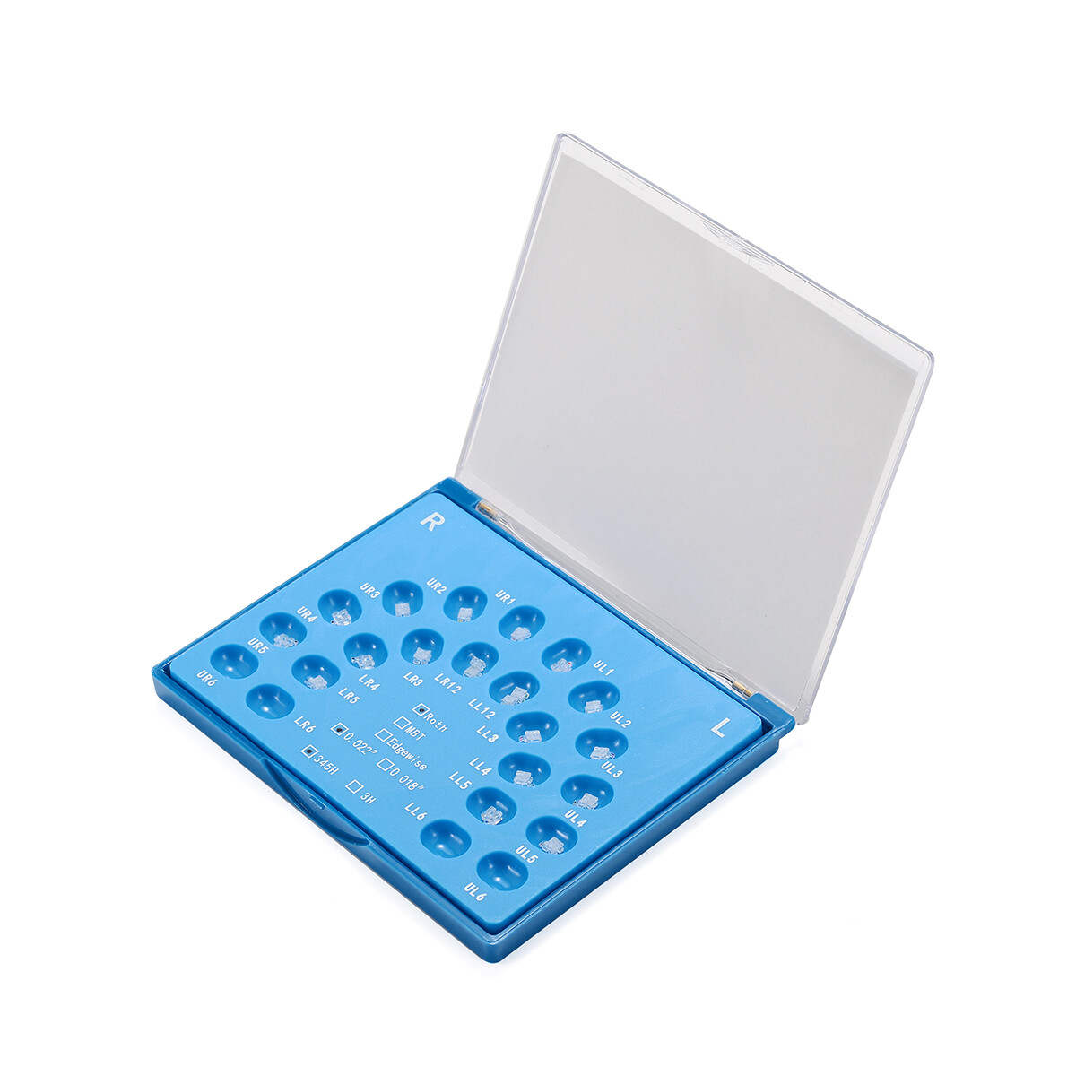 Ortho Monocrystalline Sapphire Brackets Dental Clear Brace MBT/ROTH 022 345Hooks