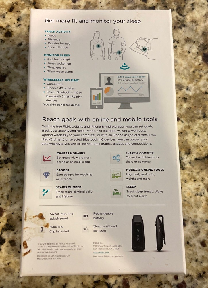 Fitbit One Wireless Activity Plus Sleep Tracker & Accessories (Please Read)