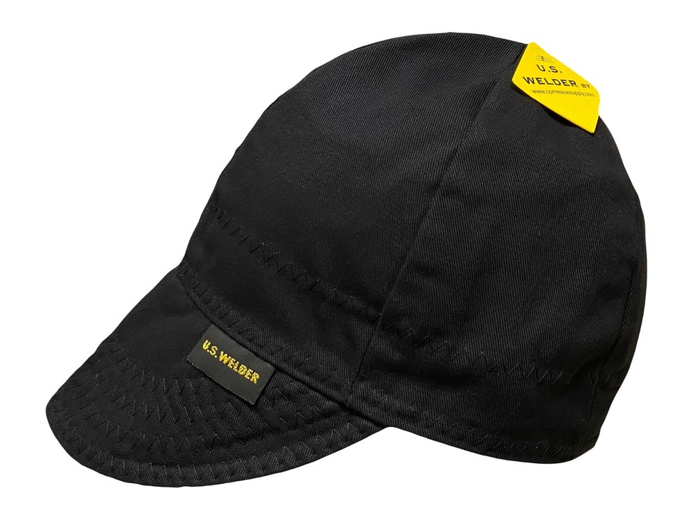 3 pack US WELDER Welding Cap Hat Solid Black Reversible by Comeaux Supply NWT