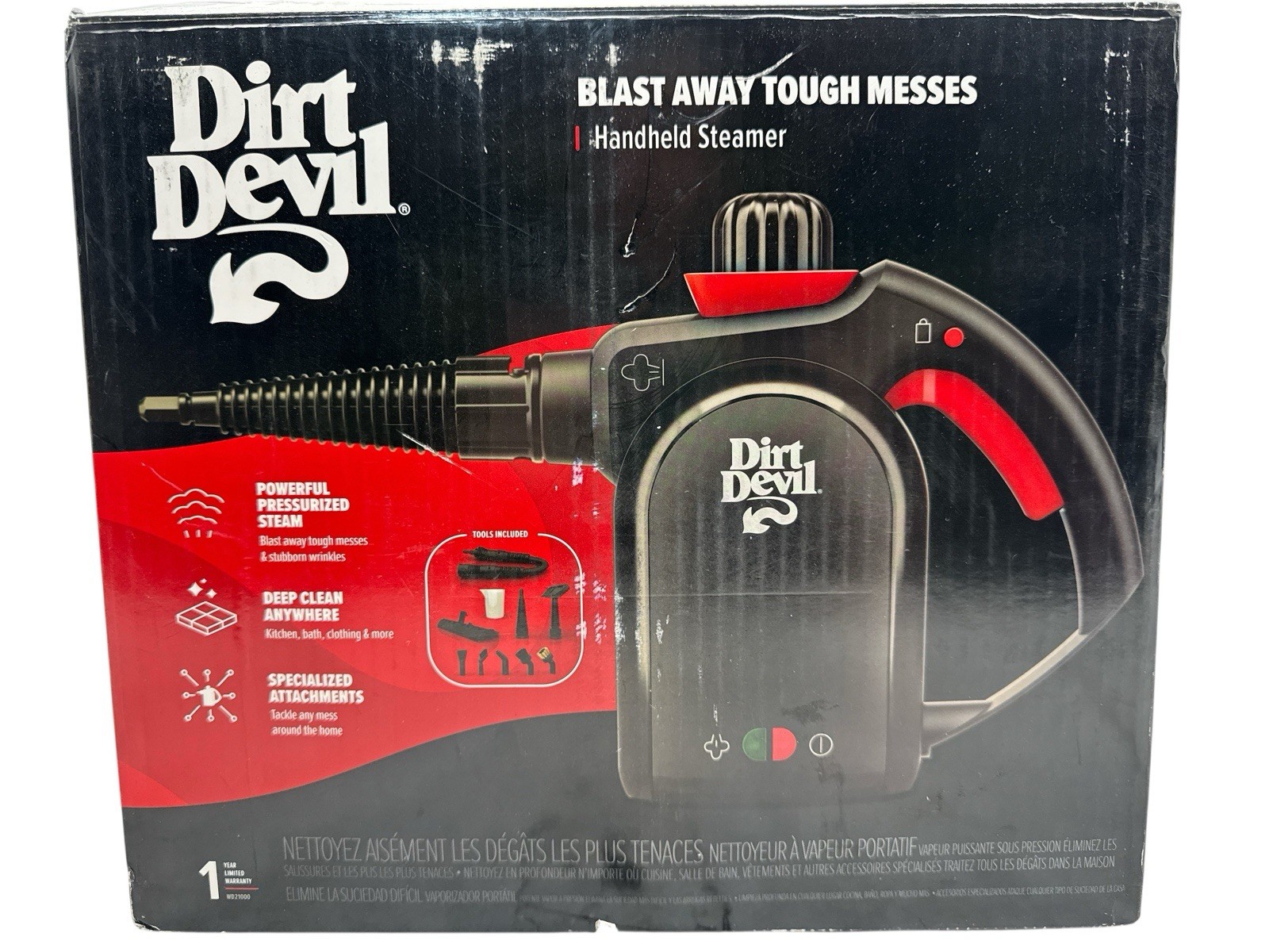 Dirt Devil Handheld Steamer With Attachments WD21000 (Used)