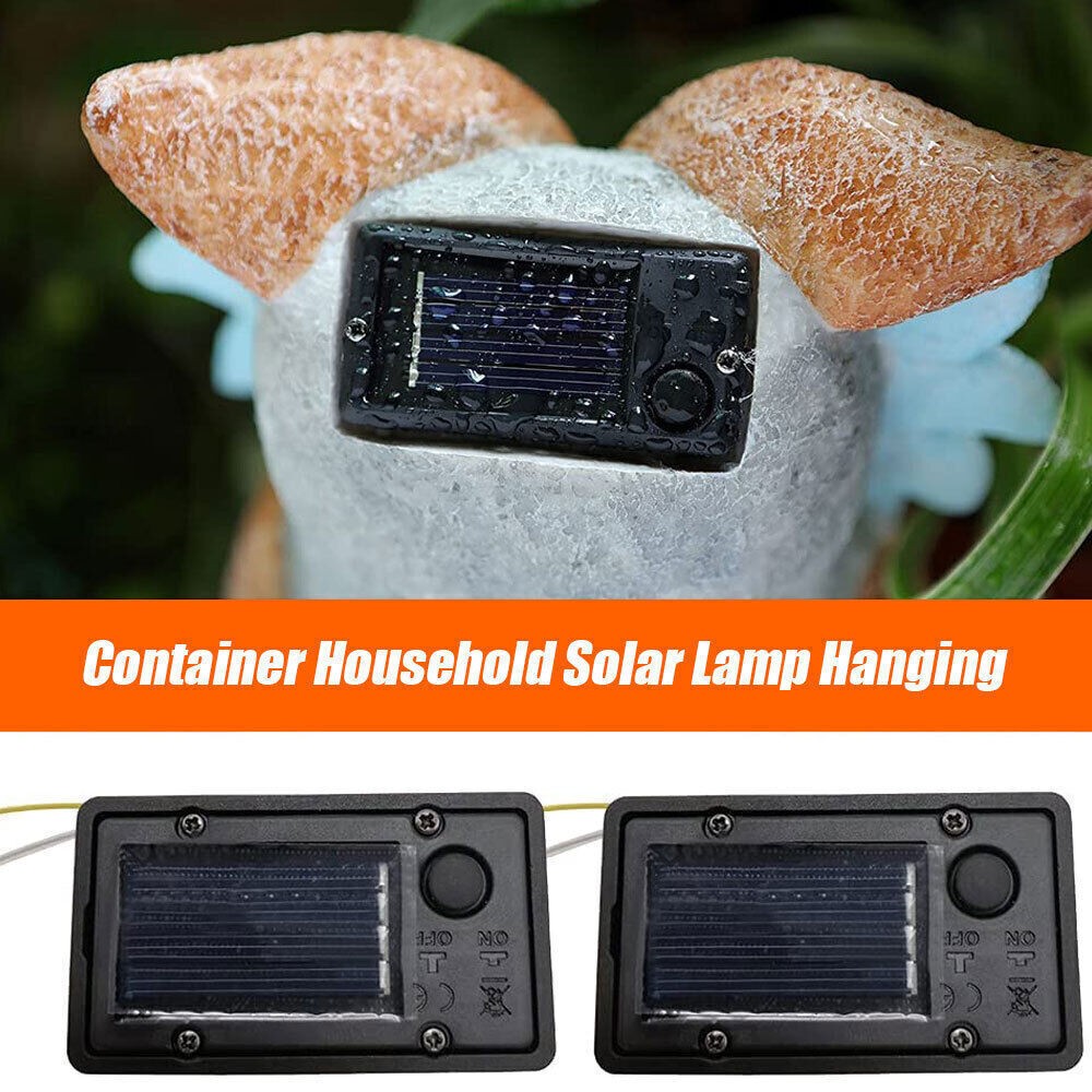 2x Garden Solar Powered Replacement Rectangular LED Light Box for Lantern Lamp