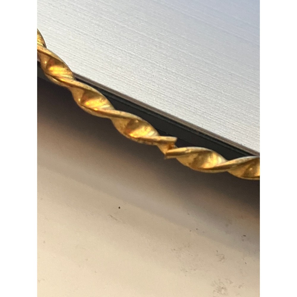 Two Brass Twisted Curved Around 2.75" Bangle Bracelets!