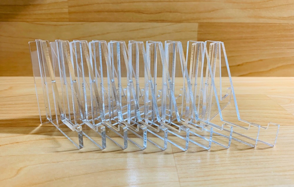 10 Pack Of (2pc) Clear Acrylic Display Stands