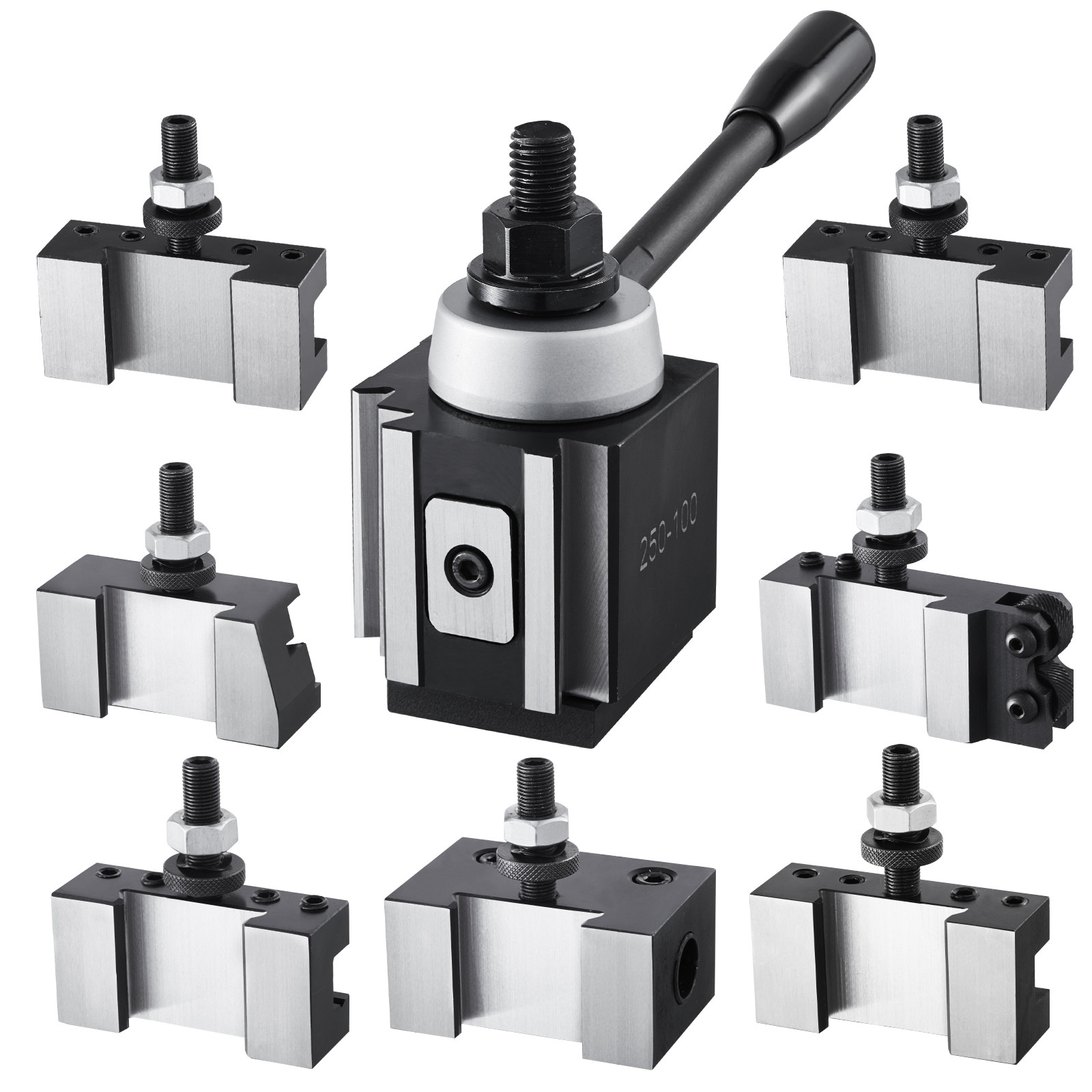 Quick Change Tool Post Set 8 Pcs Lathe Tool Holders for 6"-12" Mini Lathe Swing