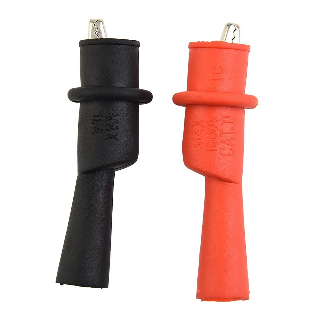 Accessories Clamp Measuring Tools 1Pair For Multi-Meter Tester Red+Black