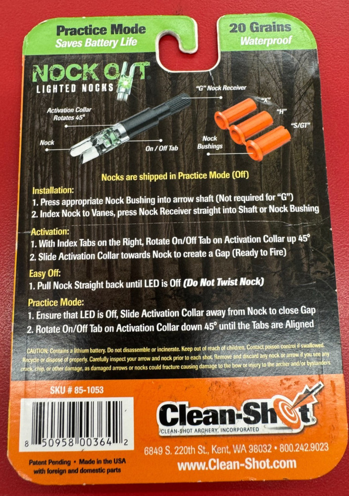 nock out lighted