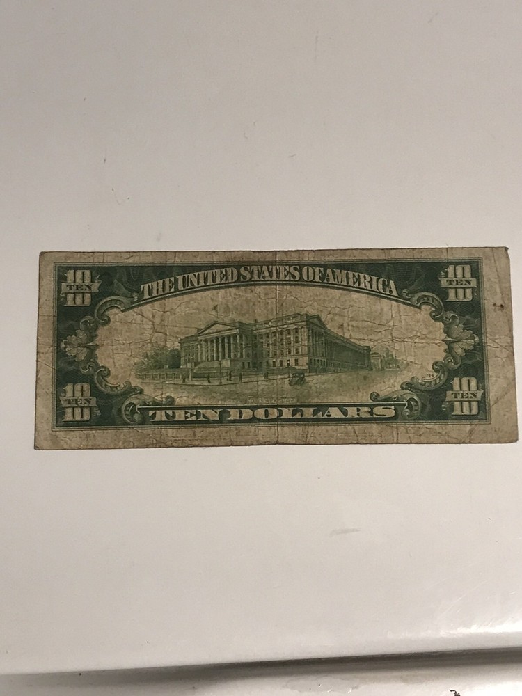 1934 a 10 dollar bill error