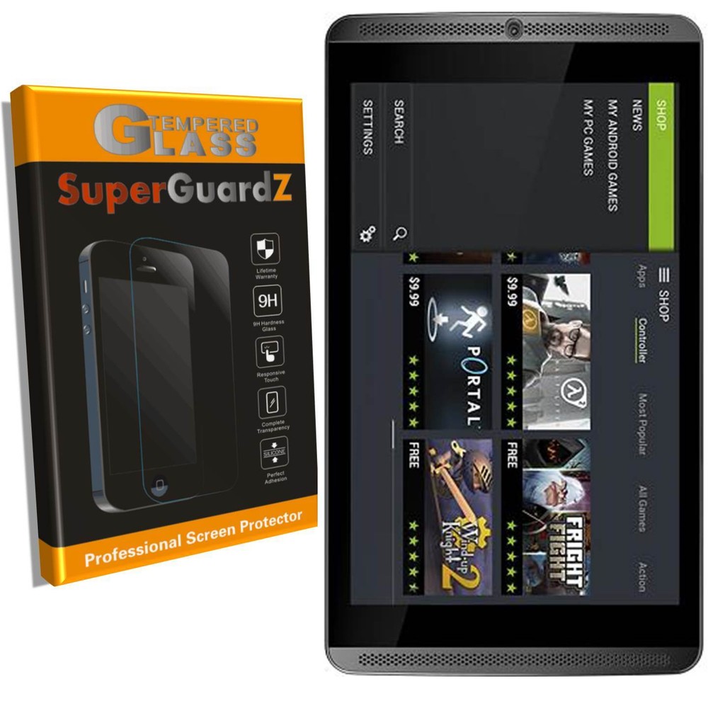 SuperGuardZ® Tempered Glass Screen Protector For NVIDIA Shield Tablet /Tablet K1