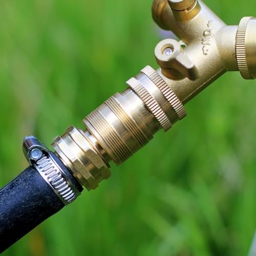Garden Hose Quick Connect Solid Brass 3/4 inch GHT Internal Thread 2Set