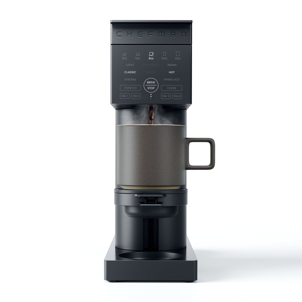 Single Serve Coffee Maker, Works with K-Cup & Grounds - Black