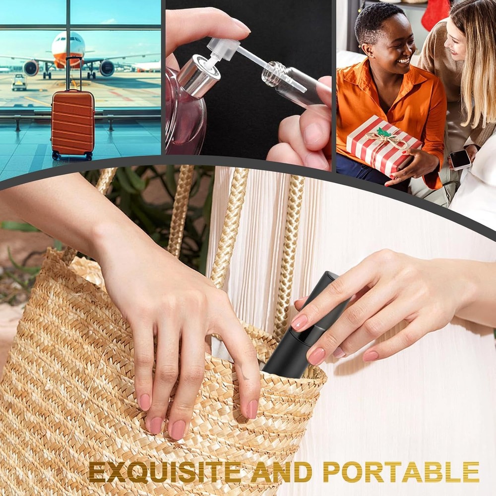 8ML Refillable Perfume Spray Bottles - Travel Atomizer Set with Removable Inner