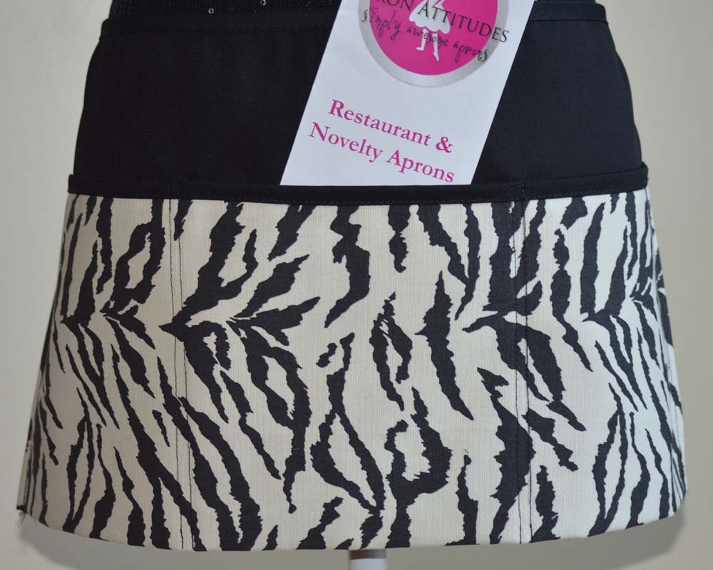 3 pocket waist aprons for servers assorted prints from solid to assorted prints