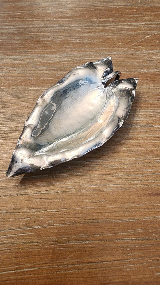 Rare PEER SMED Sterling Silver Leaf Footed Dish/Bowl Signed
