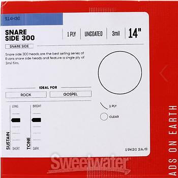 Evans Snare Side Drumhead - 14" - Clear