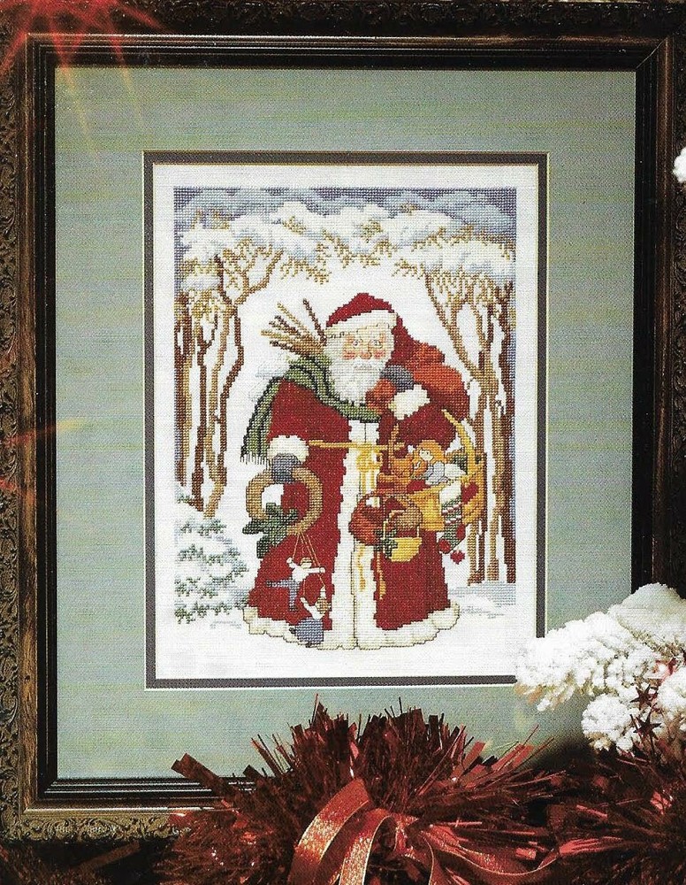 FATHER CHRISTMAS SANTA CROSS STITCH PATTERN INSTRUCTIONS
