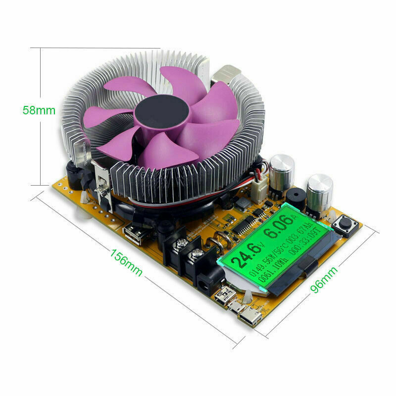 Constant Current Battery Capacity Tester Module Electronic Load Tester 220V 20A