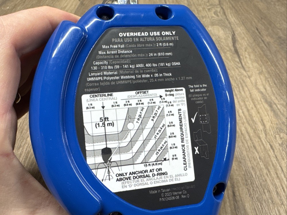 Werner Baseline Self Retracting Lifeline 11 Ft R530011