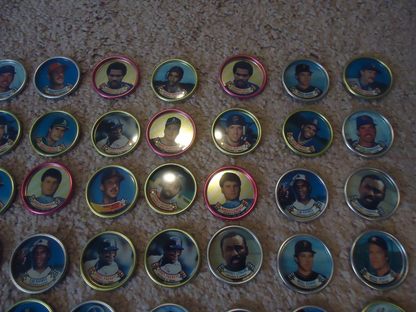 1989 Topps Baseball 60 Coin Set w/ Display + (4) 1987 + (70) 1988 + (71) 1989