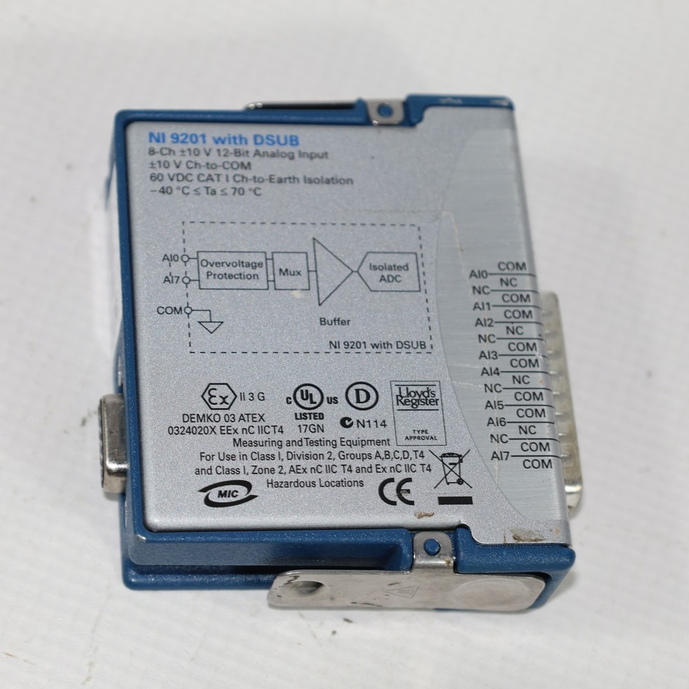 National Instruments First Robotics NI 9201 W DSUB CDAQ Module Not Working