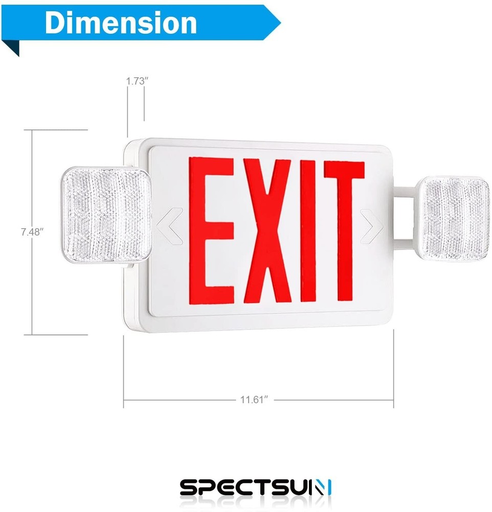 4 Packs UL Listed- Led Red Emergency Exit Lighting Battery Backup Exit Signs Set