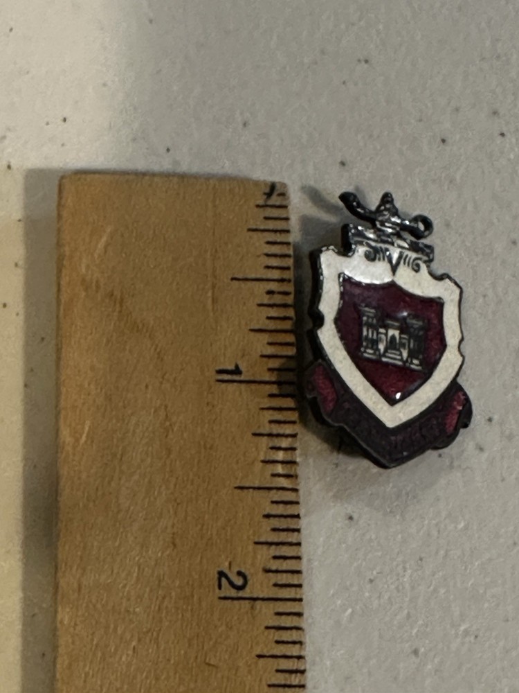 Army EARLY SCHOOL Engineering E6 Meyer Screw Back DI DUI WWII L2