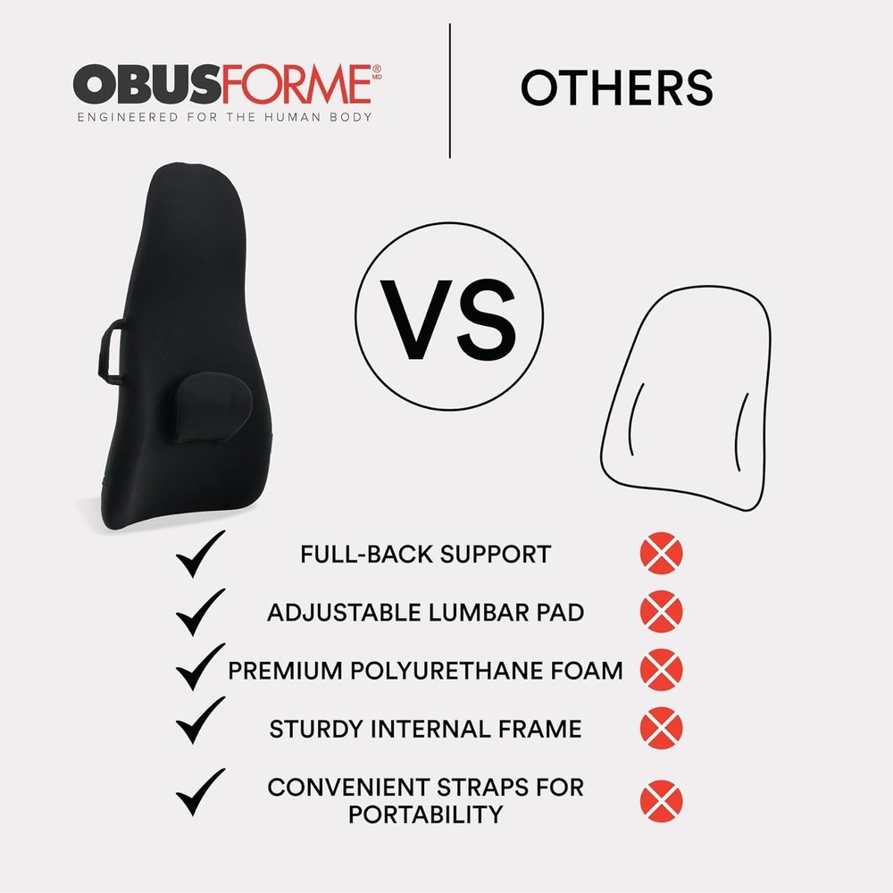 Highback Backrest Support - Extra Tall Padded Seat Cushion and Lumbar Support...