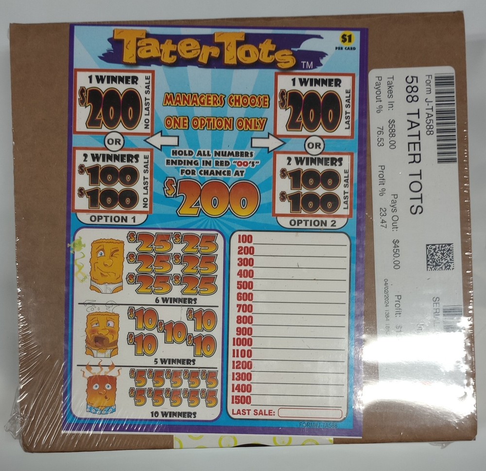 Tater Tots 588ct Single Pull Tab game