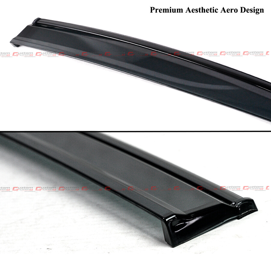 FOR 2018-2022 HONDA ACCORD CLIP-ON BLACK TRIM WINDOW VISOR RAIN GUARD DEFLECTOR