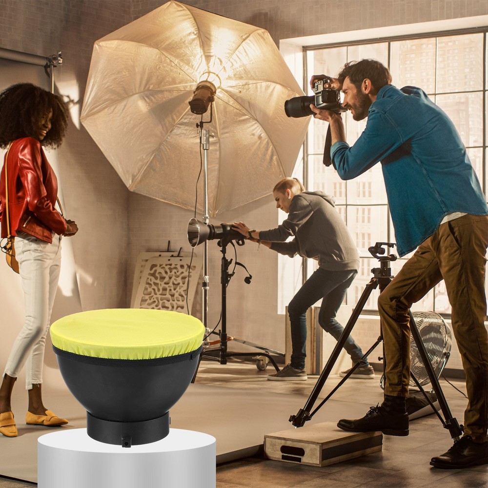 5pcs 6.3" x 6.3" Soft Mini Flash Bounce Diffuser Cap, for Flashlight, Yellow