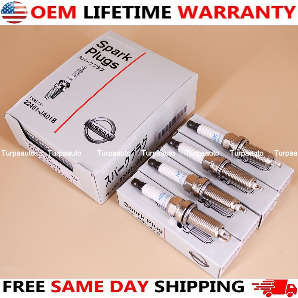 4Pcs NGK Spark Plugs 22401-JA01B For 07-17 Nissan NV200 Altima Rogue Sentra Cube
